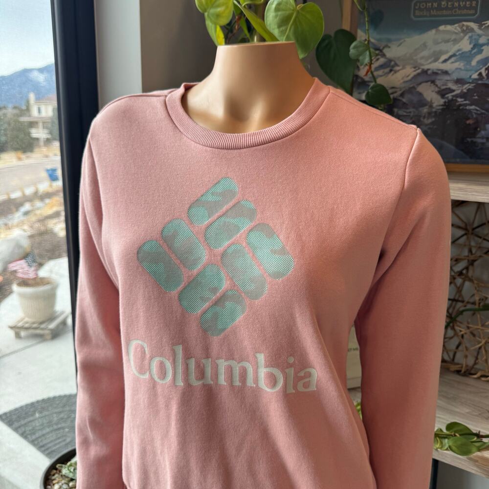 Columbia Women's Trek Graphic Crew Pullover Sweatshirt - Mineral Pink - Size XS - Picture 5 of 11
